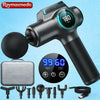Raymax 99 Speed Massage Gun Body Massager Muscle Relaxer Electric LED Display 8 Kinds of Professional Massage Head Fascia Gun